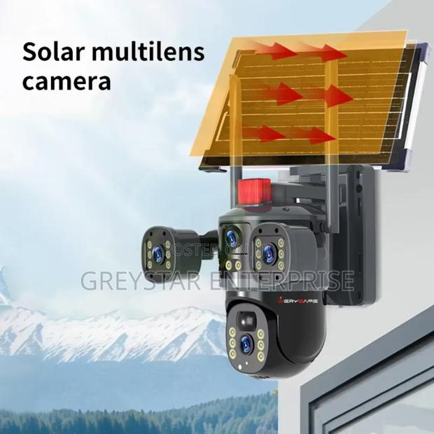 V380pro PTZ 4g Simcard Solar CCTV Camera Wireless Motion Detection - thumbnail 2