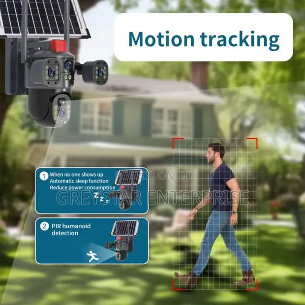 V380pro PTZ 4g Simcard Solar CCTV Camera Wireless Motion Detection - thumbnail 3