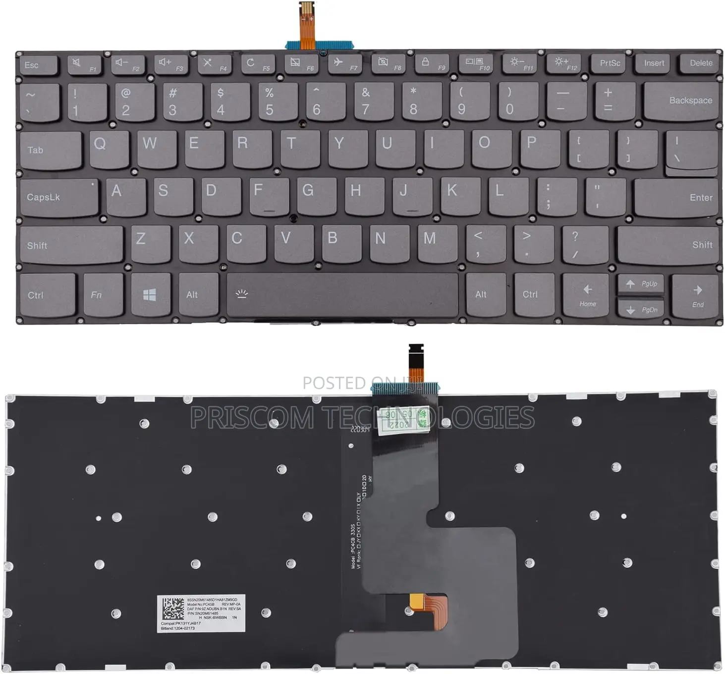 Backlit Keyboard for Lenovo Ideapad 330-14ikb 330s-14ikb With Switch
