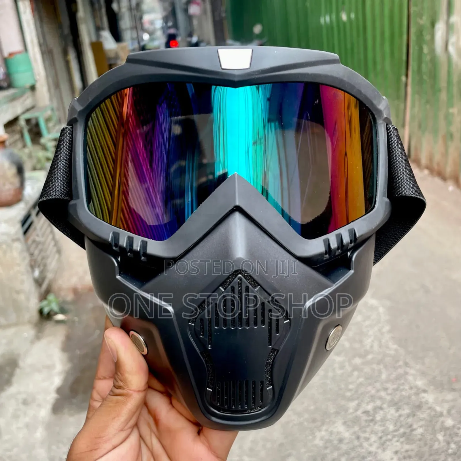 Bike Helmet Googles With Removable Face Mask
