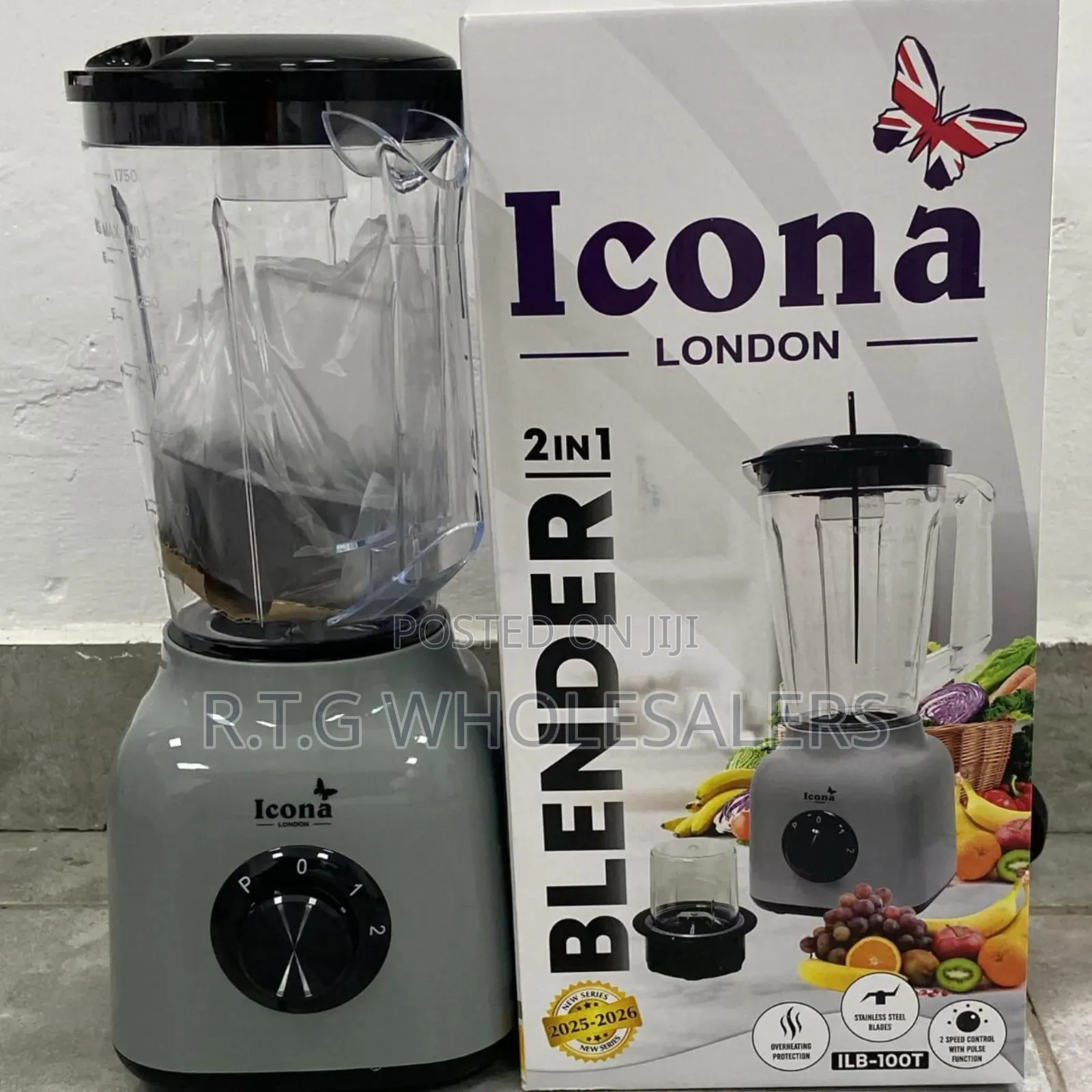 Icona 3-in-1 Blender With Grinder Mill 1.5l