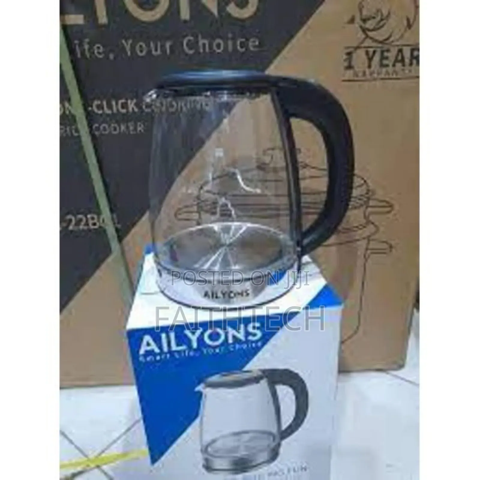1.8ltr Ailyons Transparent Kettle