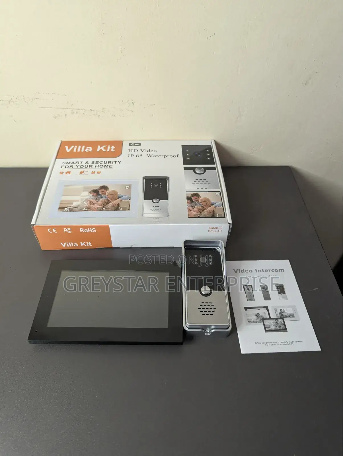 Smart Doorbell Intercom System Ip66 Waterproof Outdoor 7 Inch Screen