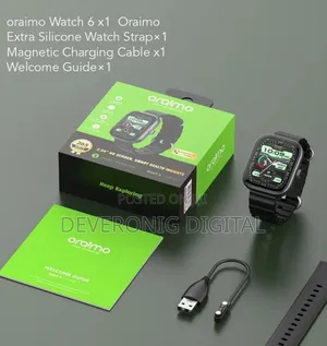 Oraimo Watch 6osw-807 2.04tft Ip68 Smart Watch With *Free Extra Strap