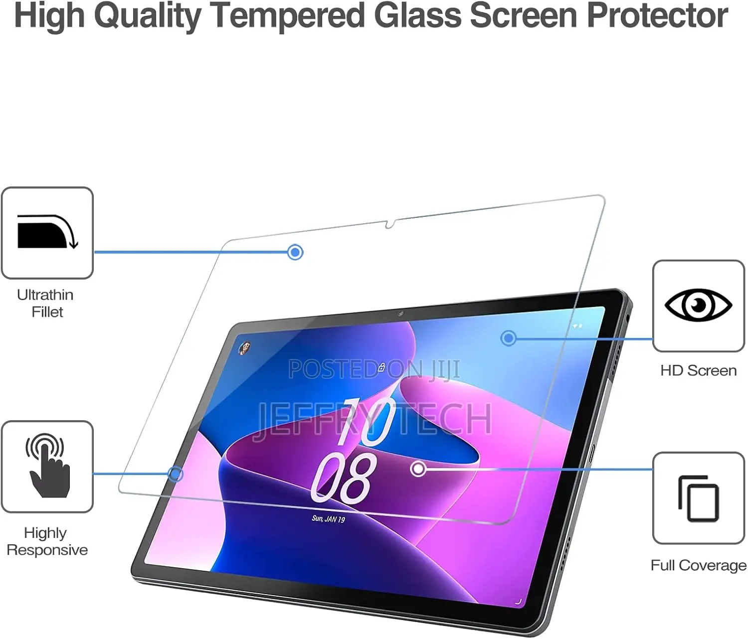 Likaer Tempered Glass Screen Protector for Lenovo Tab M10
