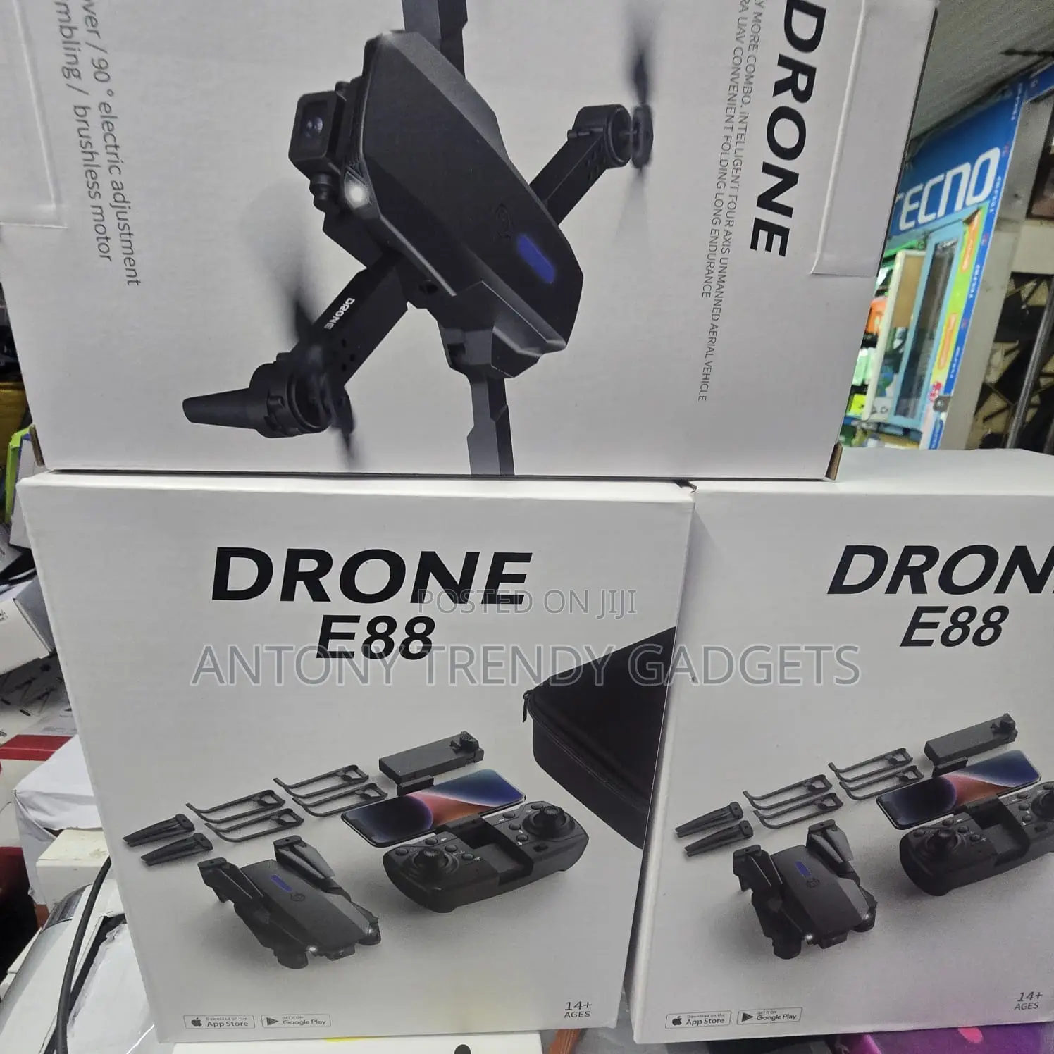 Portable E88 Foldable Drone With One-key Takeoff & Landing