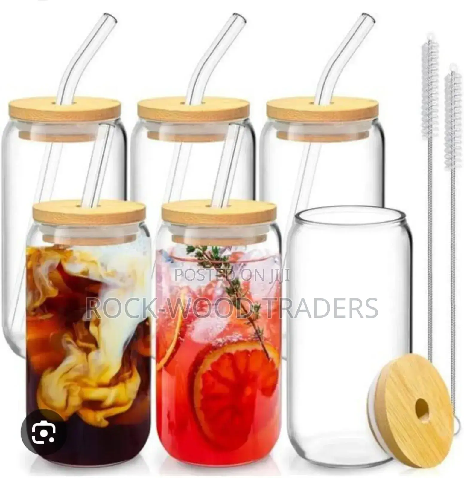 Glass Cup With Bamboo Lid