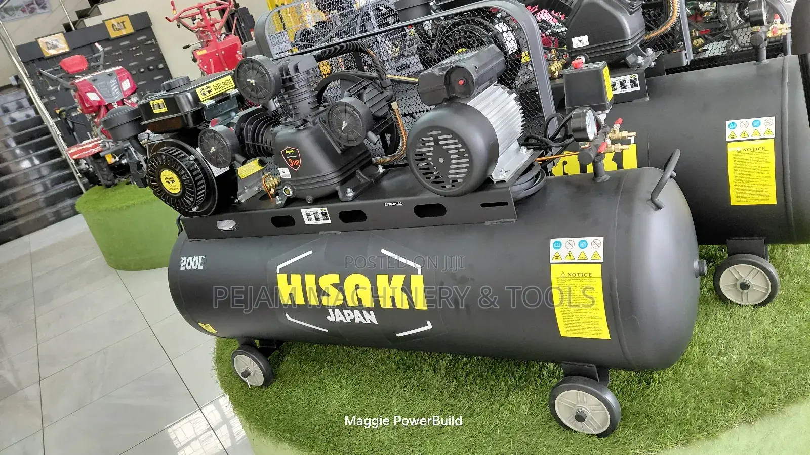 Hisaki Japan 2 in 1 Compressor 200l With Diesel Engine 8.5hp/Motor 3hp