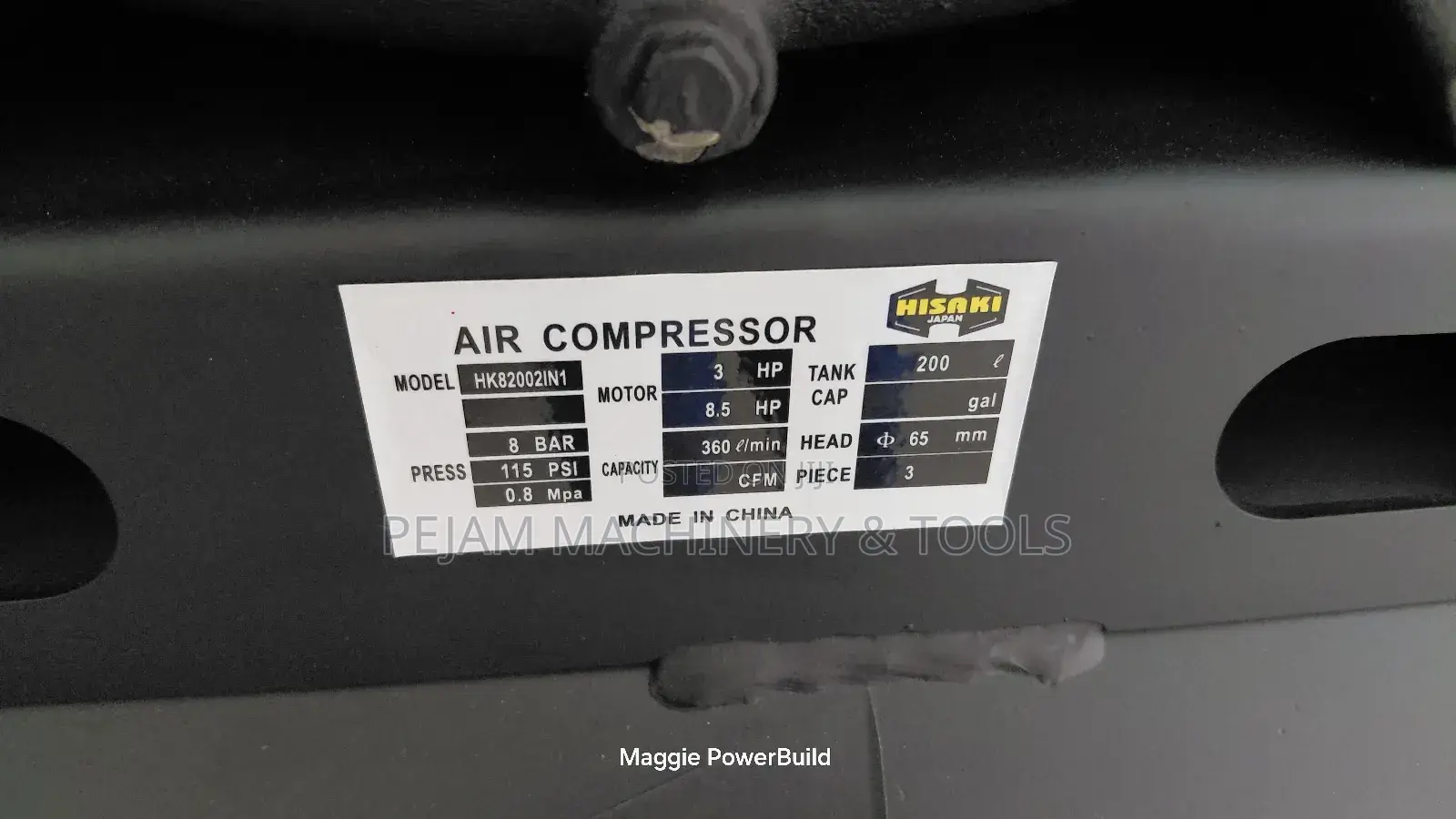 Hisaki Japan 2 in 1 Compressor 200l With Diesel Engine 8.5hp/Motor 3hp
