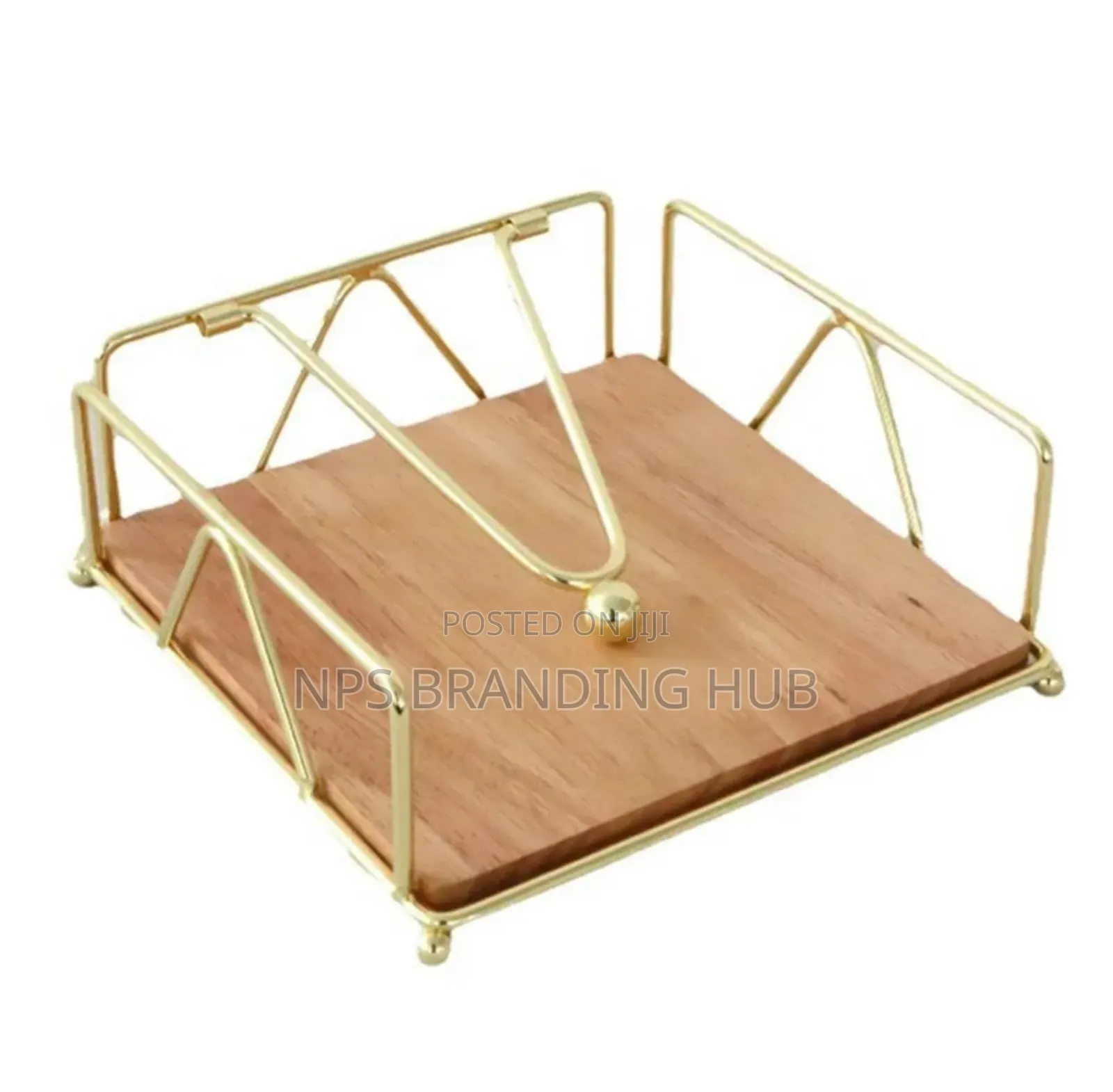 Luxury Metallic Serviette Holder,With Bamboo Place on Gm