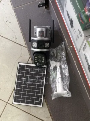 Dual Lens With 10x Zoom Power Solar Powered CCTV Outdoor Camera