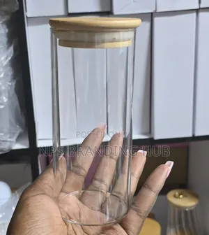 12pc Glass Jars Set /Spice Jars With Bamboo Lids Labels +Pen 300ml Nm