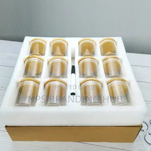 12pc Glass Jars Set /Spice Jars With Bamboo Lids Labels +Pen 300ml Nm