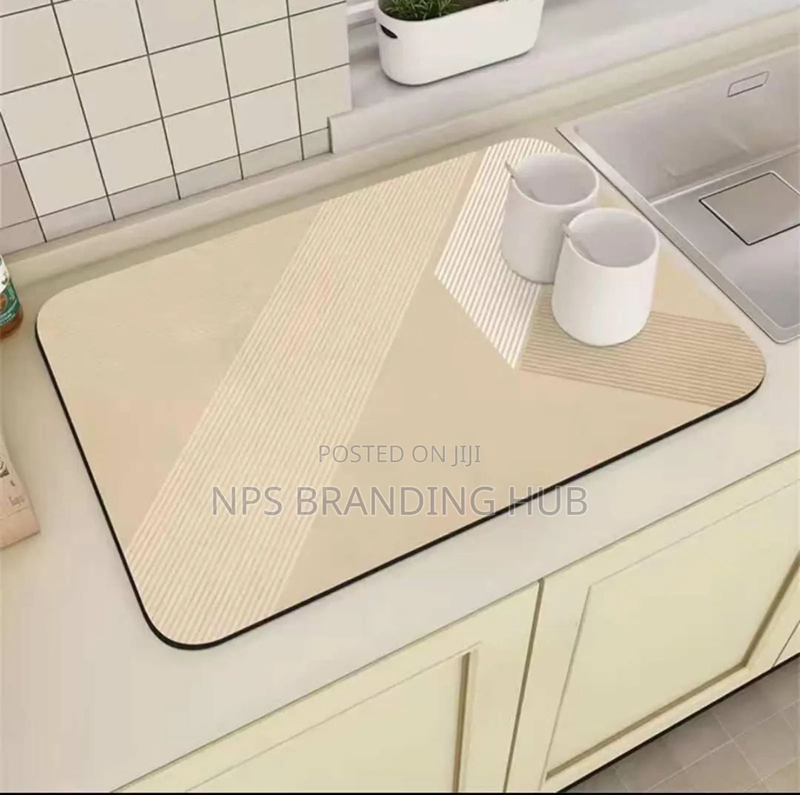Super Absorbent Nonslip Drain Dish Drying Mat. Size: 40*50 Cm Nm