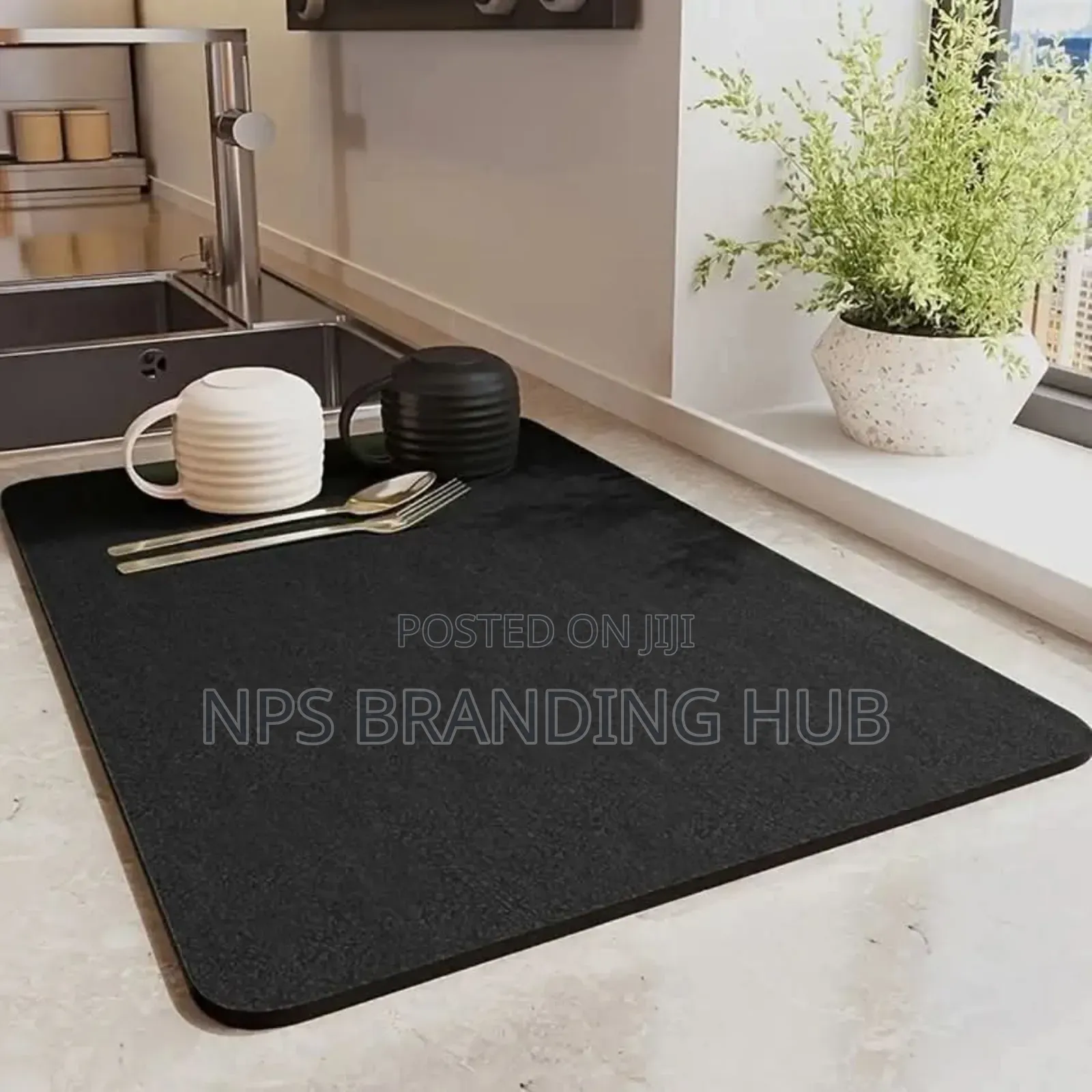 Super Absorbent Nonslip Drain Dish Drying Mat. Size: 40*50 Cm Nm