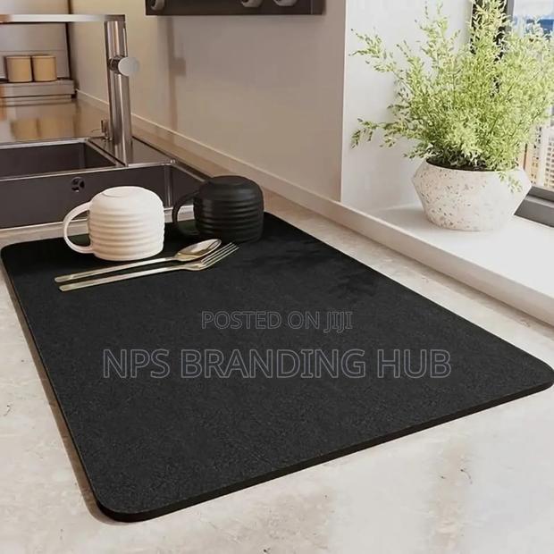 Super Absorbent Nonslip Drain Dish Drying Mat. Size: 40*50 Cm Nm - thumbnail 4