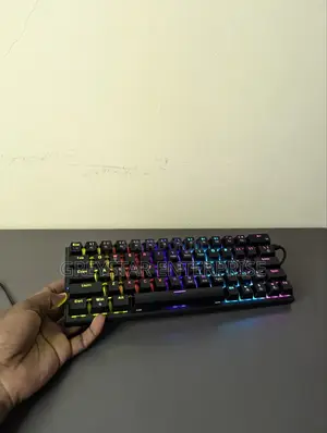 Gaming Keyboard 61 Keys RGB Backlit Keyboard for Gamers Blue Switches