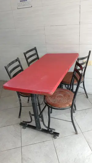 Classic Restaurant Marble Tables 4*2 5000/- Each Metal Chairs 2200/-