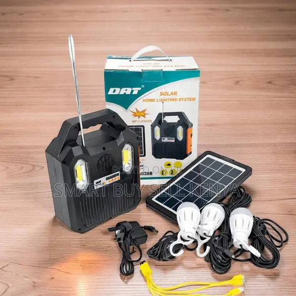 Dat at-9028b High Efficiency Solar Panel Home Lighting System Kit