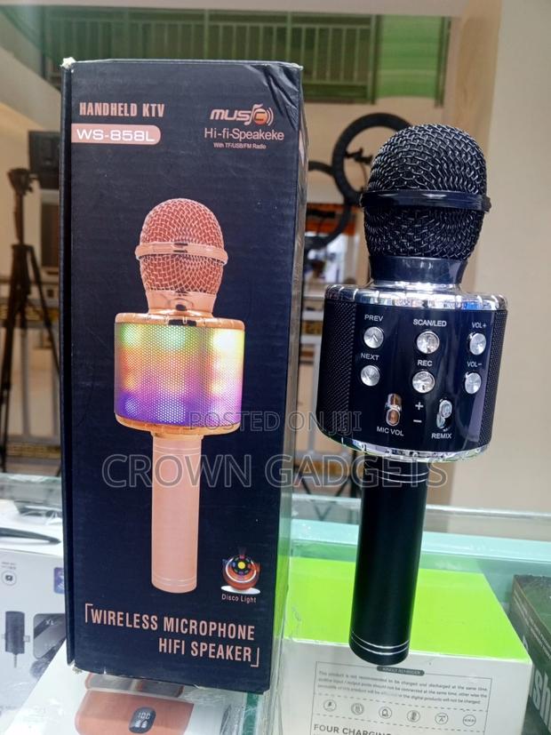 Handheld Ws-858l Bluetooth Microphone for Karaoke Recording - thumbnail 3