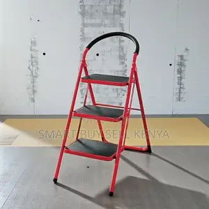3 Steps Folding Kitchen Ladder Portable and Anti-Slip With Wide Pedals