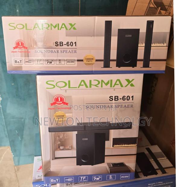 2.1ch Solarmax Sb-601 Soundbar Multimedia Speaker System Woofer