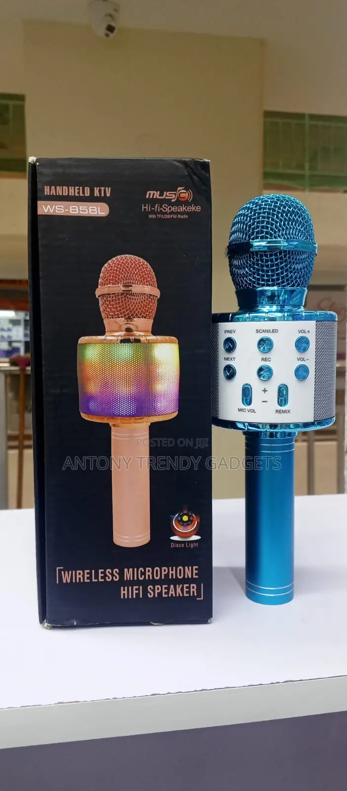 Ws-858l Hifi Wireless Microphone With Tf/Usb And Echo Effects