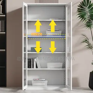 2-glass Door Office Steel Filling Cabinet