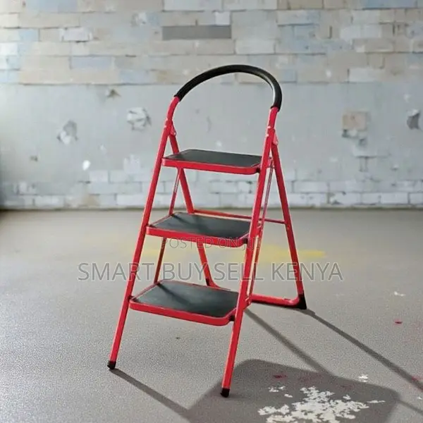 3 Step Foldable Ladder Stepladder With Three Wide Steps