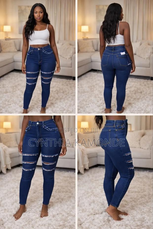 Frayed Ripped Skinny Jeans - thumbnail 3