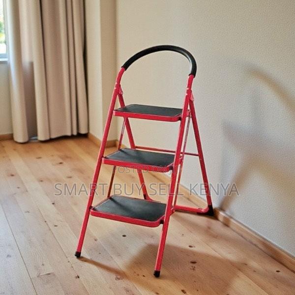 Non-Skid Leg Caps 3 Step Foldable Non-Slip Ladder Stepladder