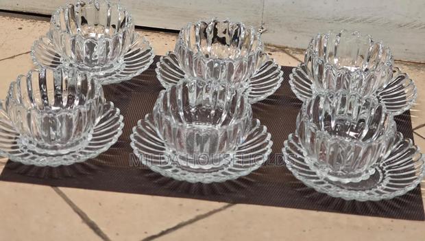 12 PCS Crystal Glass Mug and Soucer. - main view