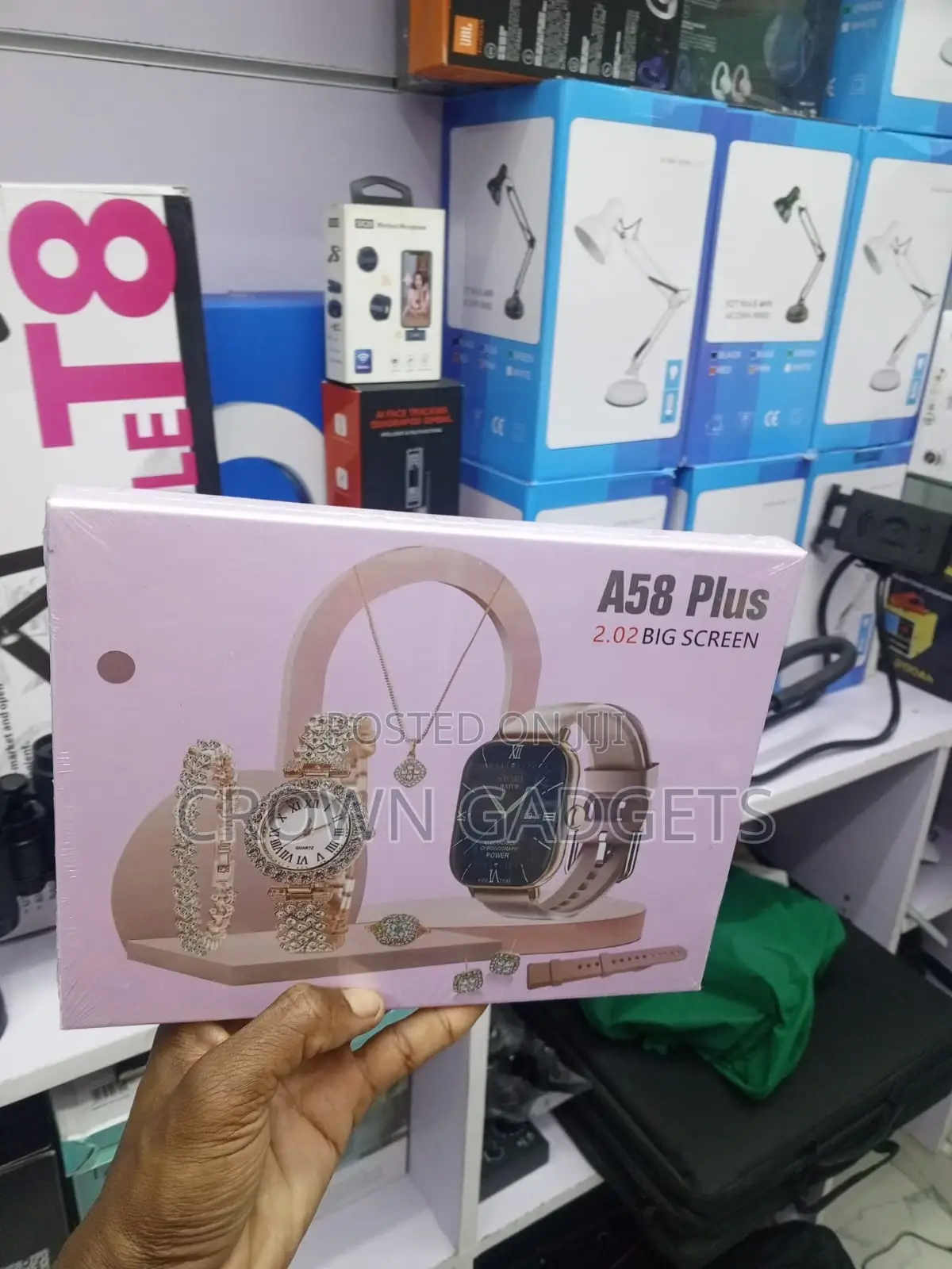 A58 Plus Smartwatch Set With Jewelry Gift Box for Women