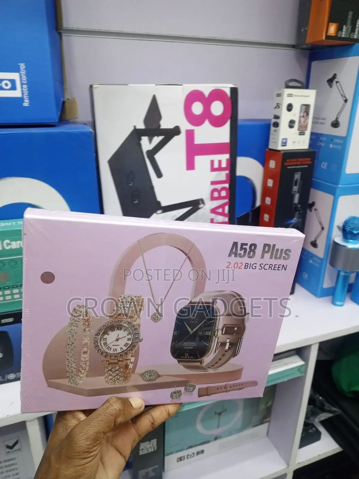 A58 Plus Smartwatch Set With Jewelry Gift Box for Women