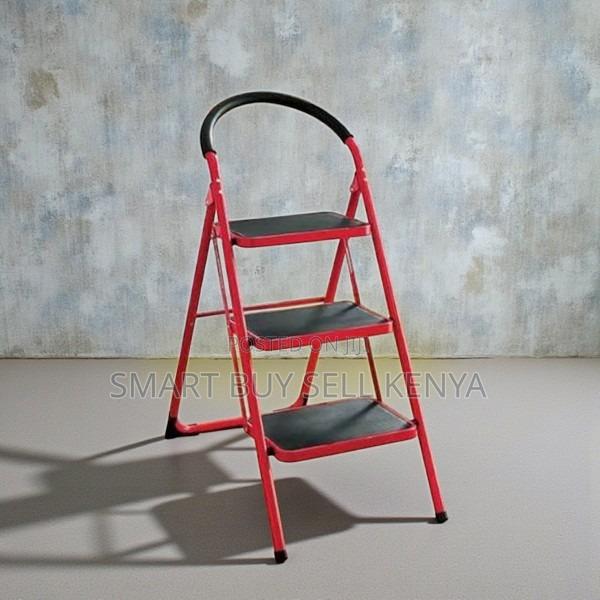 Quick Open-and-Close Mechanism 3 Step Foldable Ladder Stepladder - main view