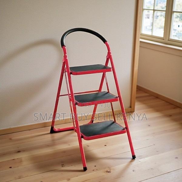 Space Saving Storage 3 Step Non-Slip Foldable Ladder Stepladder