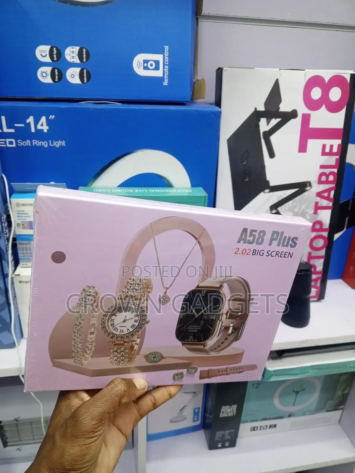 A58 Plus 2.02" Smartwatch Luxury Bracelet, Ring, Necklace