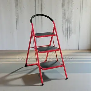 Easy to Clean Surface 3 Step Non-Slip Foldable Ladder Stepladder