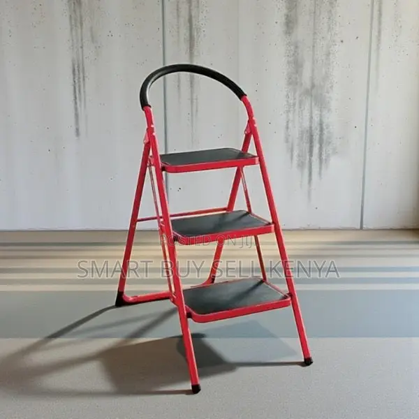 Easy to Clean Surface 3 Step Non-Slip Foldable Ladder Stepladder