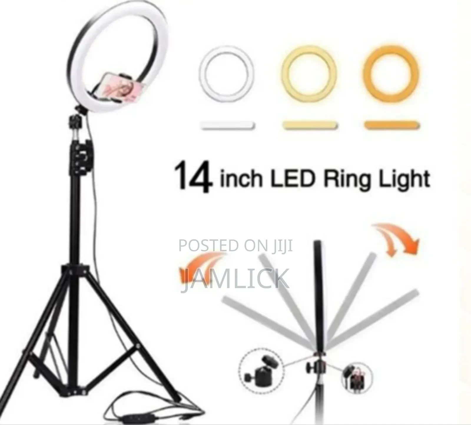Bluetooth Led Ringlight 14-Inch + Tripod Stand - Dv