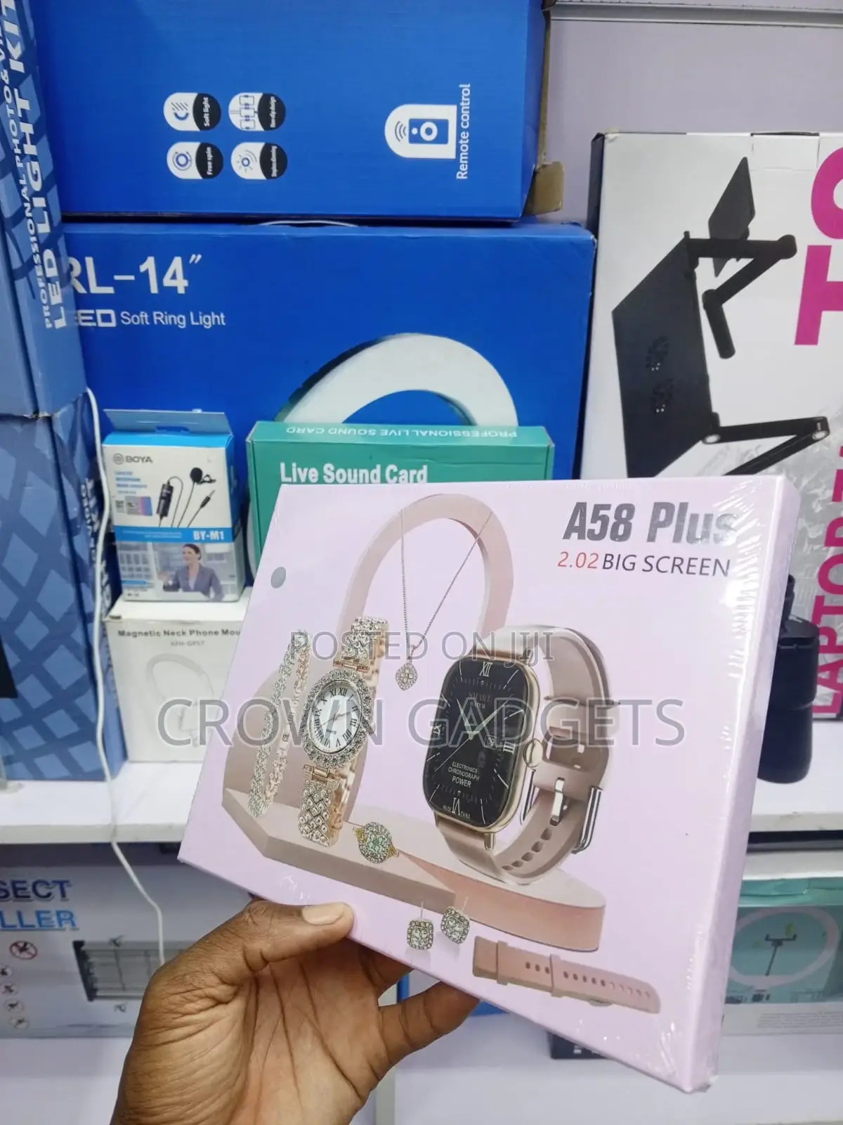 A58 Plus Smartwatch With Heart Rate, Sleep Tracking Gift Set