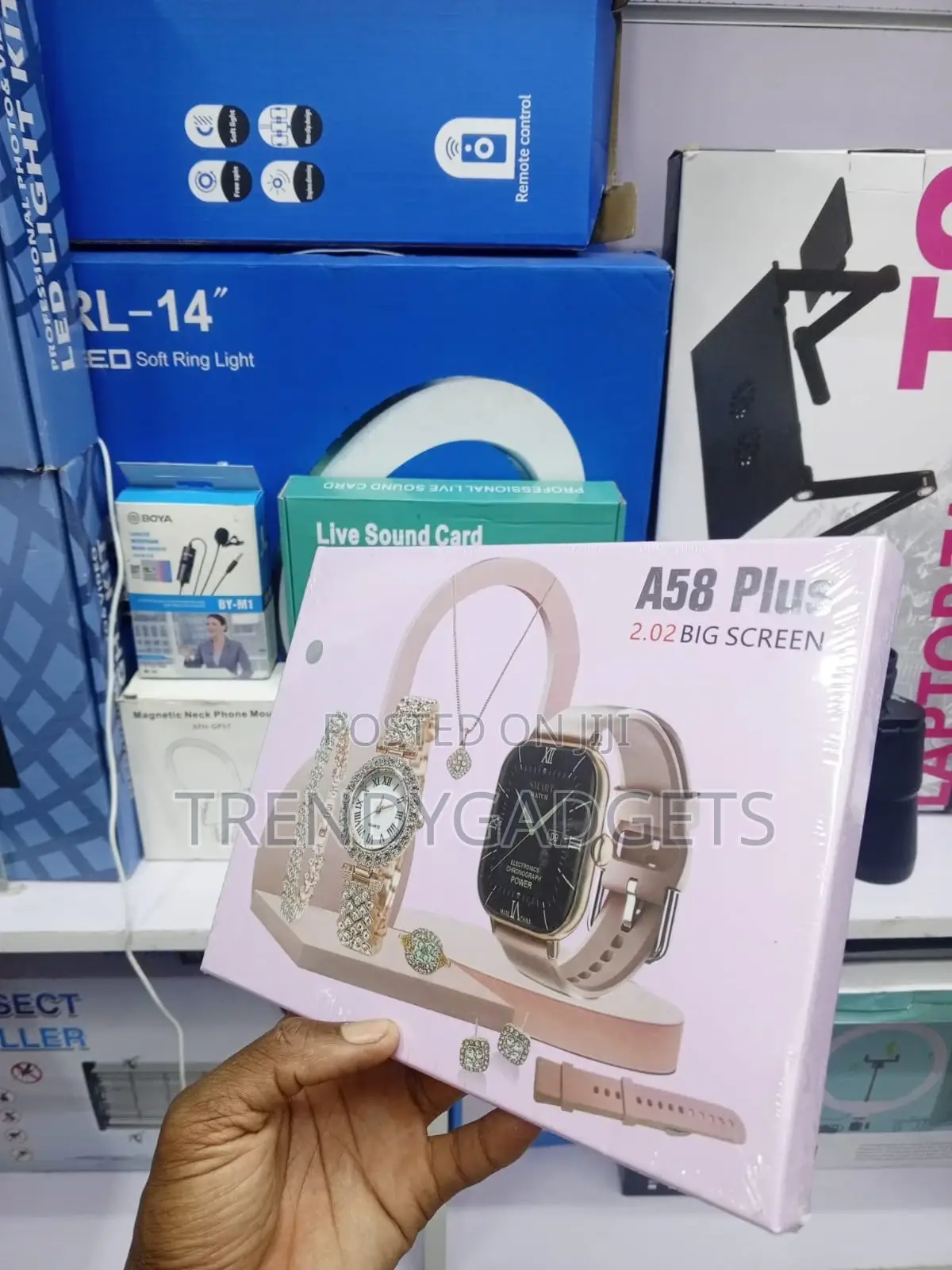 A58 Plus Smartwatch With Heart Rate, Sleep Tracking Gift Set