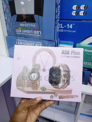 A58 Plus Smartwatch With Heart Rate, Sleep Tracking Gift Set
