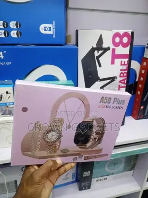 A58 Plus Smartwatch With Heart Rate, Sleep Tracking Gift Set