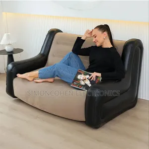 Inflatable Modern 2 Seater Sofa With Armrests & Free Pump