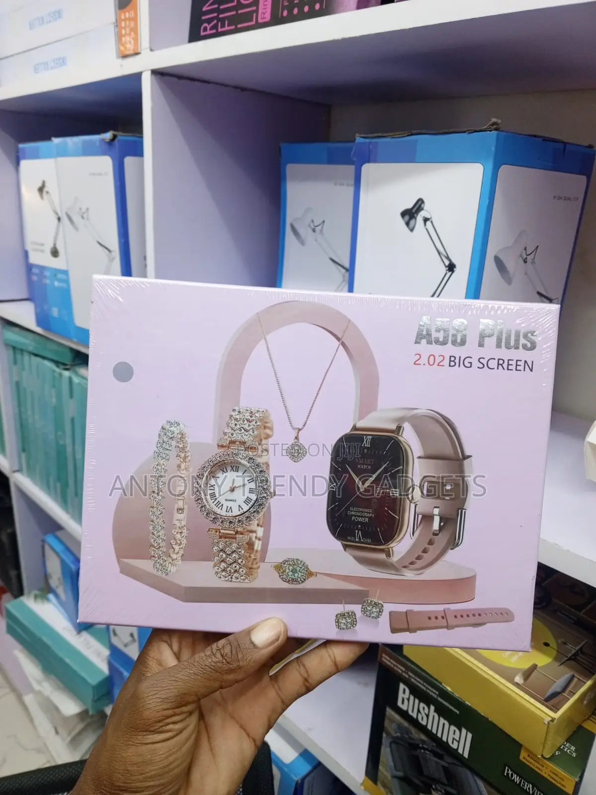 A58 Plus Smartwatch Combo With Jewelry Accessories