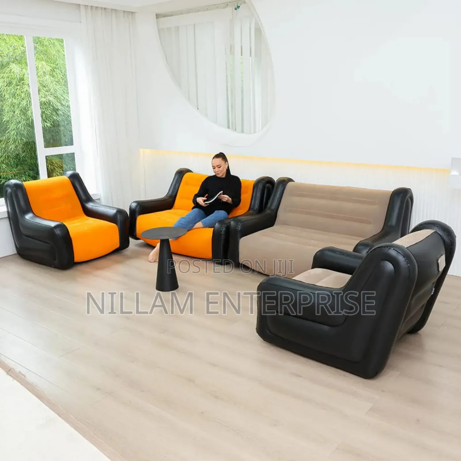 Inflatable Modern 1 Seater Sofa With Armrests