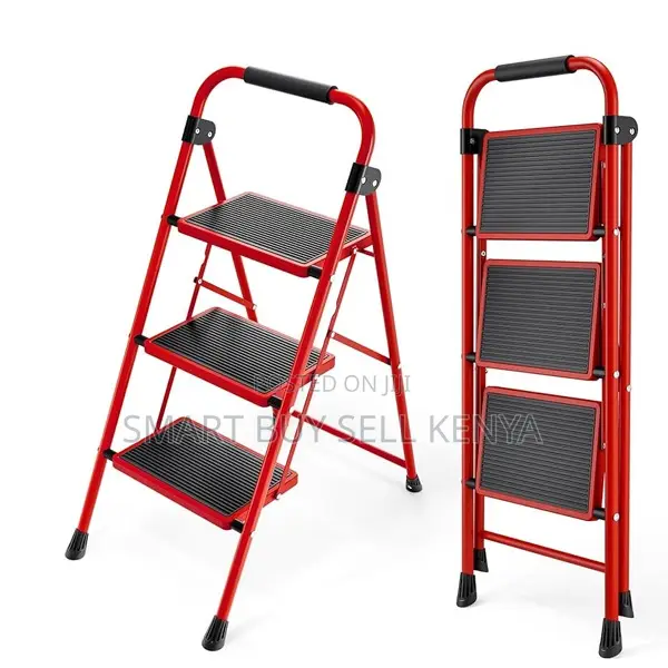 Folding 3 Step Ladder Kitchen and Home Use With Wide Anti-Slip Pedal