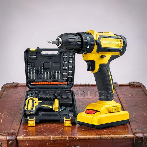 Easy to Carry Cordless Drill With Drilling and Impact Functions - main view