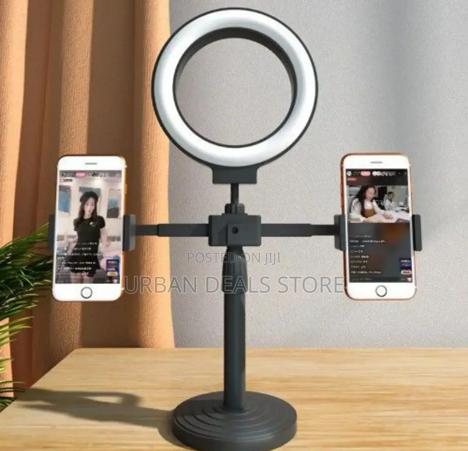 Double Stand Holder With 6-Inch Ring Light